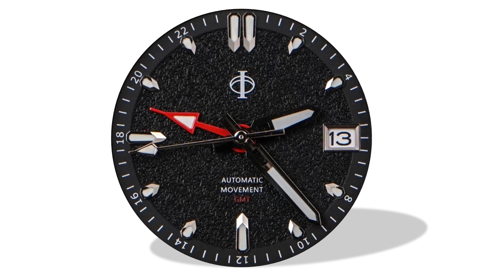 Voyager GMT Dial (Black - Embossed) - 28.5mm - NH-34