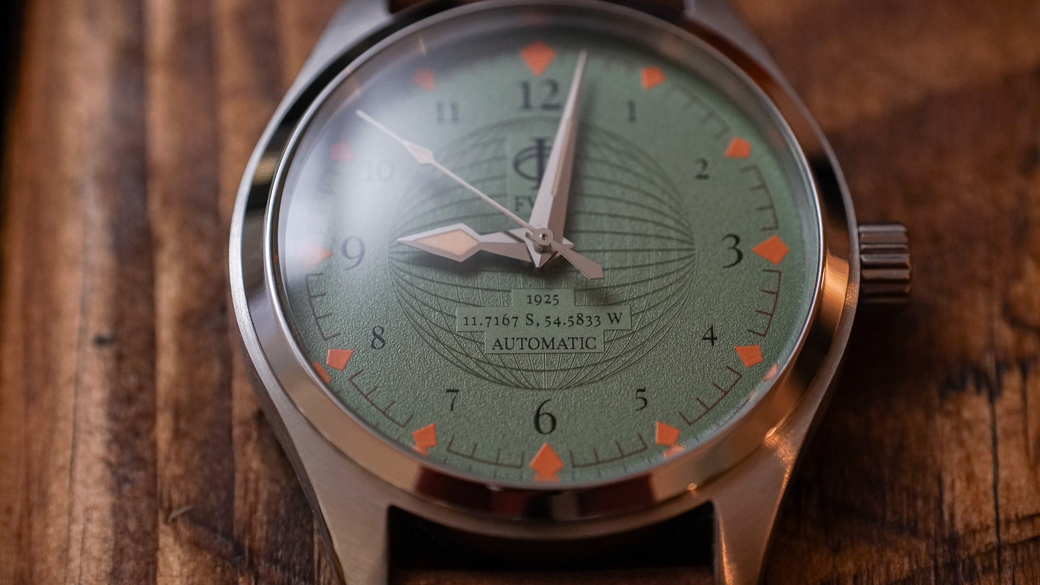 Close-up of Global Explorer dial (Jungle Edition)