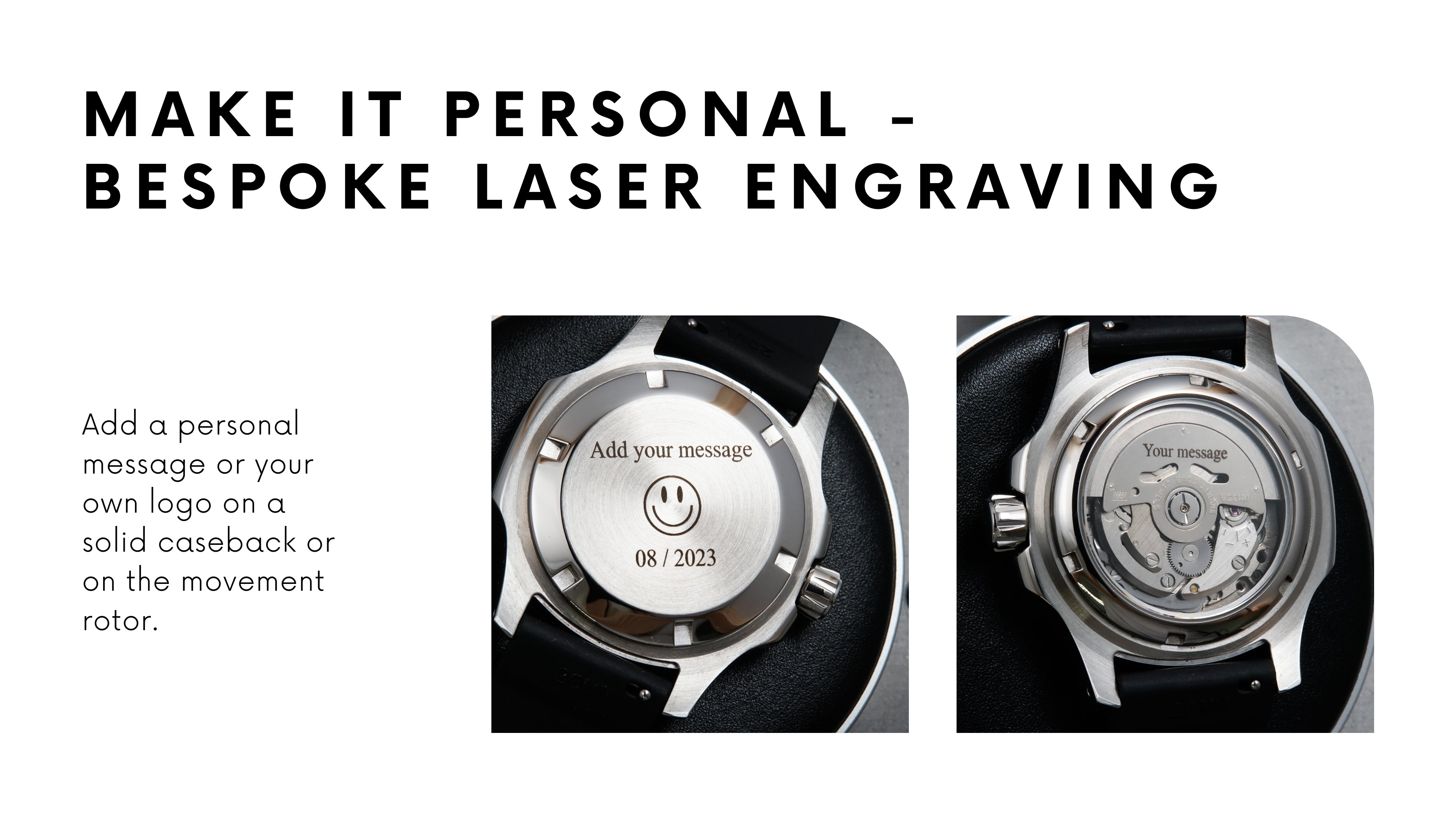 Laser engraving service - Personalise your watch