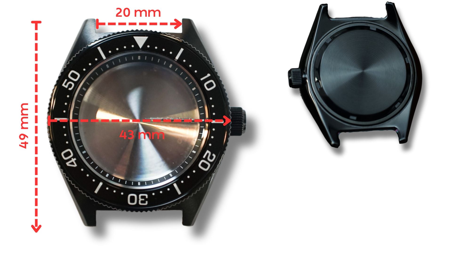 Case - WestCoastDiver - 43mm - Black - NH34/35/38