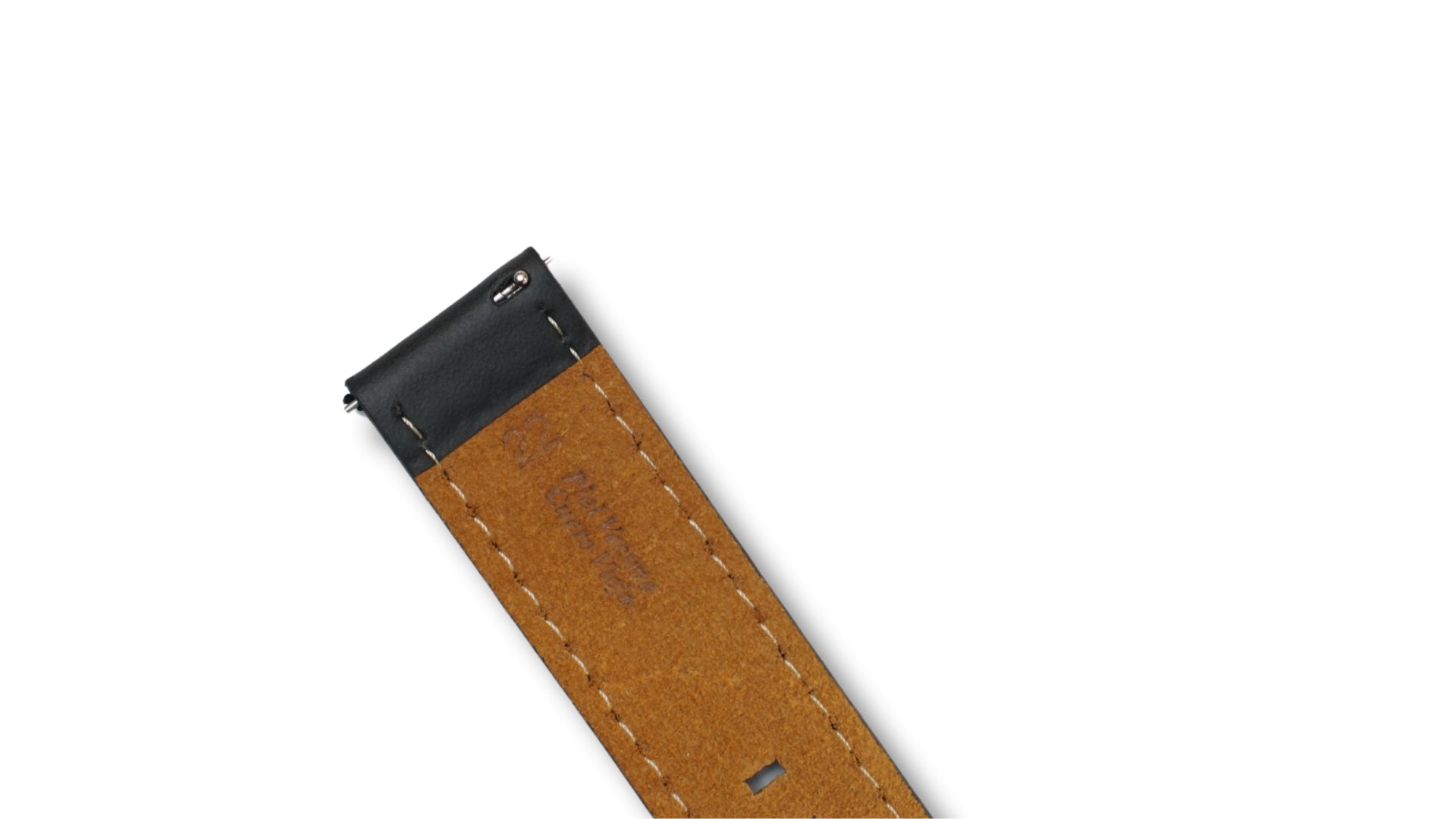 Italian Leather strap - Dark brown leather - 22mm