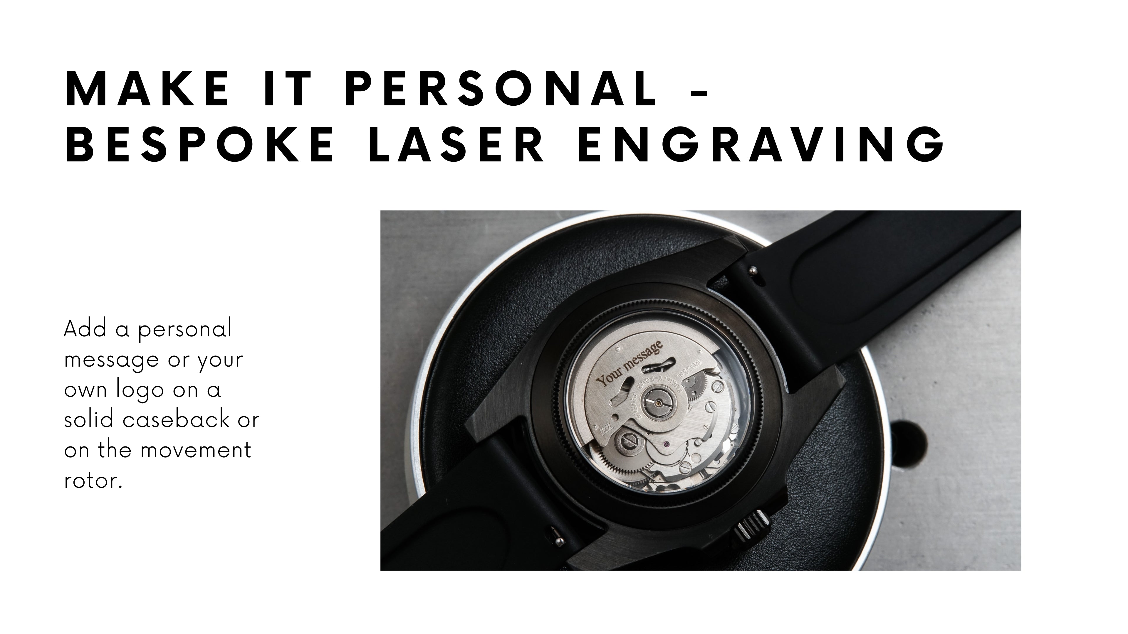 Laser engraving service - Personalise your watch