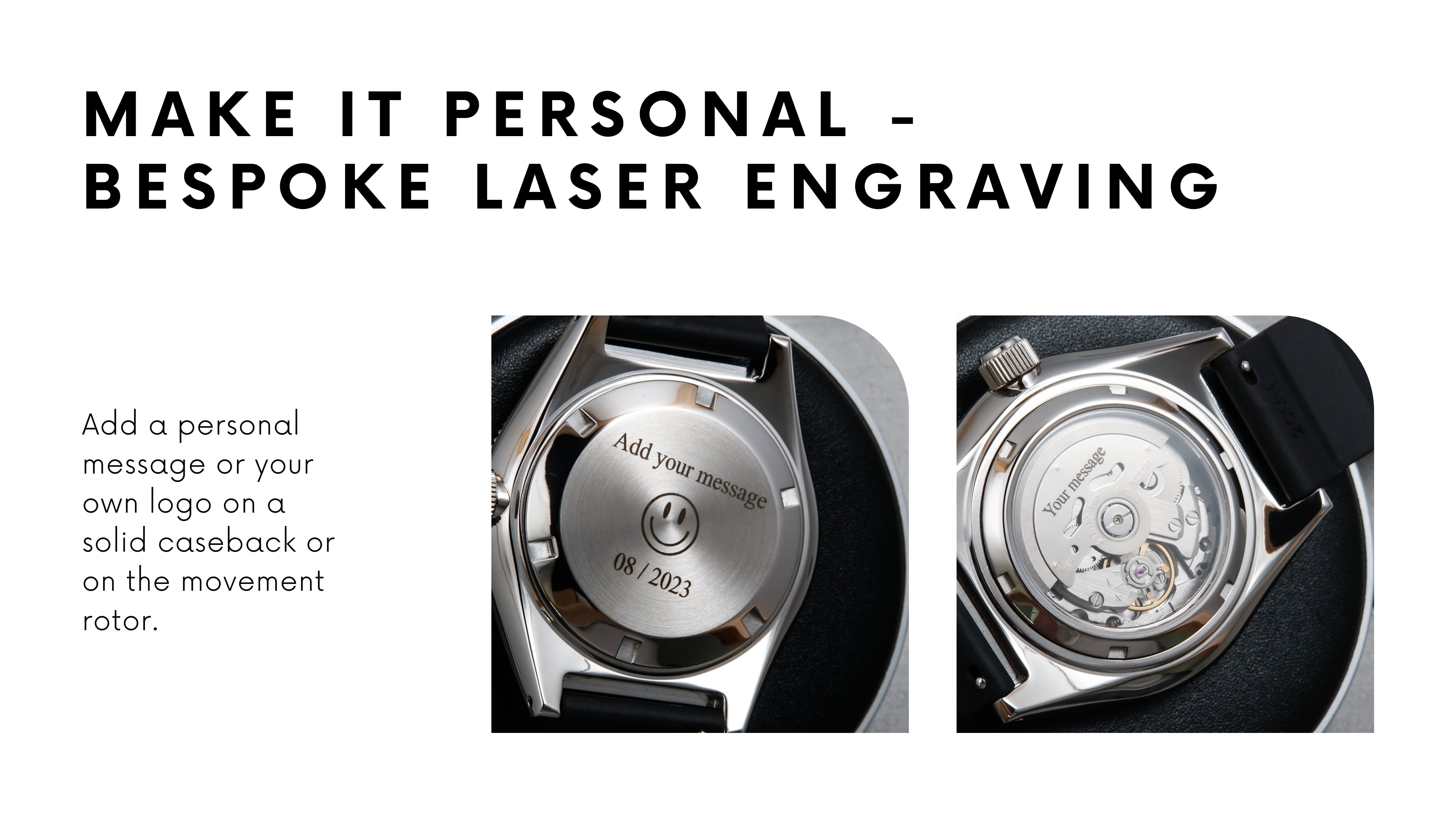 Laser engraving service - Personalise your watch