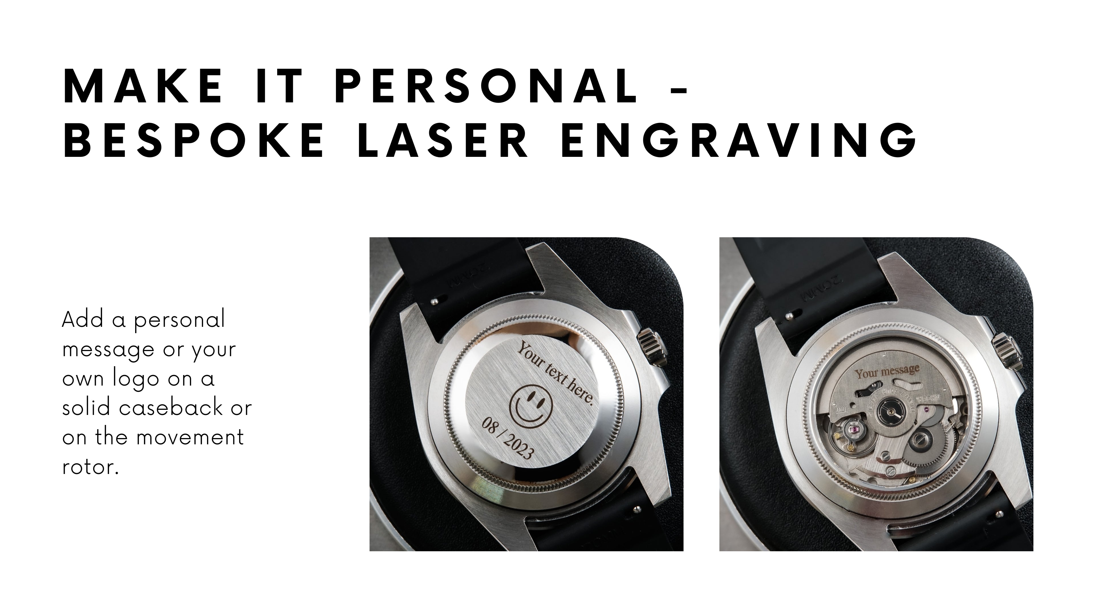 Laser engraving service - Personalise your watch